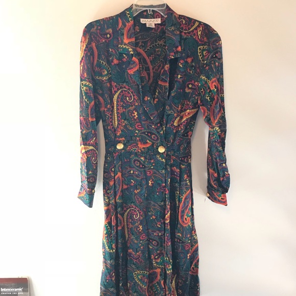 Vintage paisley dress Clearance